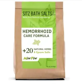 6e-9u94-p1s4 Miw Piw Sitz Bath Salts For Hemorrhoids 15.6 Oz- Ounce Pack Of 1 Green