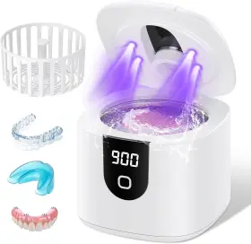 Jx-536 Moeila 45khz Ultrasonic Retainer Denture Cleaner Machine Fast Cleaning Off White