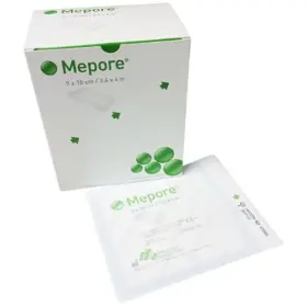 Molnlycke Health Care Us 323190198375 Adhesive Dressing Mepore 3-3/5 X 4 Inch Nonwoven Spunl
