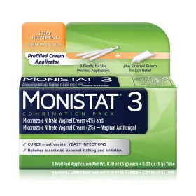 Monistat 363736443009 3-day Yeast Infection Treatment With 3 Miconazole Pre-filled Applicator