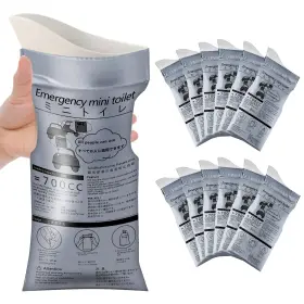 Moodooy 731905869682 Disposable Emergency Urinal Bag 12 Pack Grey