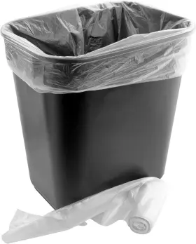 Mop Mob 810013931853 Space-saving Trash Can And 100x 4 Gal. Leak-proof Liners 101 Piece Set Black