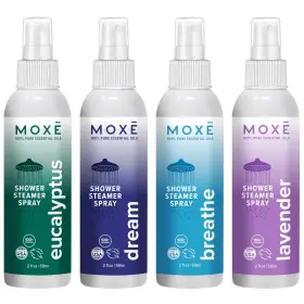Moxe 850035161968 Aromatherapy Shower Mist 4 Pack 8oz Eucalyptus Lavender Essential Oil Dream