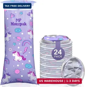 Mp Mozzpak Inc 198168453988 Unicorn Kids Vomit Bags Disposable 24 Pack - Emesis Leak-proof