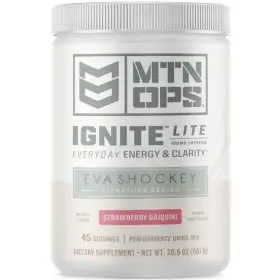 Mtn Ops 840359405145 Energy Drink Powder 100mg Caffeine 45 Servings Strawberry Daiquiri Lite
