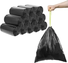 Al-garbagebag-084 Mtnsptcr 8 Gallon Medium Trash Bag Drawstring - 1080 1 Count Pack Of Black