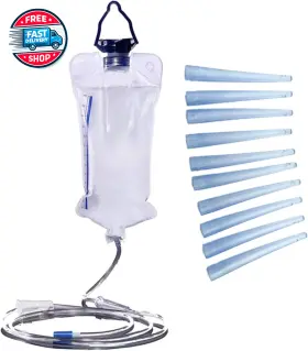 Mtsxdyt 445056598577 Reusable Enema Kit Colon Douche Bag 1200ml For Clea