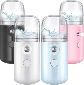 0990 Mudder 4 Pcs Nano Facial Mister Handy Mist White Black Blue Pink