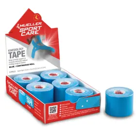 27367 Mueller Continuous Roll Kinesiology Tape 2 Inch X 16.4 Ft. Blue 6-pack