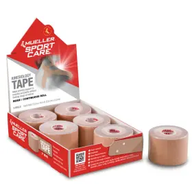 27467 Mueller Continuous Roll Kinesiology Tape 2 Inch X 16.4 Ft. Beige 6-pack