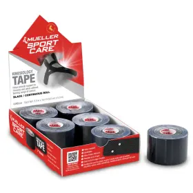 28147 Mueller Continuous Roll Kinesiology Tape 2 Inch X 16.4 Ft. Black 6-pack