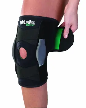86455 Mueller Sports Medicine Green Self-adjusting Hinged Knee Brace Pa Inch