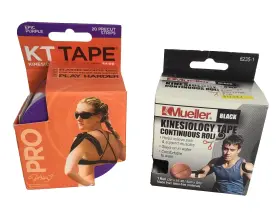 Mueller & Kt Health 893169002639 Kinesiology Tape Sport Athletic Muscle Support Elastic Therapeutic Partial Rolls