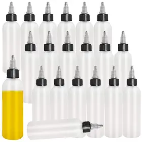 Muiyaneq 780280714278 Plastic Boston Squeeze Bottles Empty Dispensing Oils Crafts 20 Pack 4oz