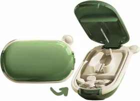 Daiqiedaoyaohe-1gelv Murri&murrdi Small Pill Splitter Portable Medicine Cutter 1 Cell A Green