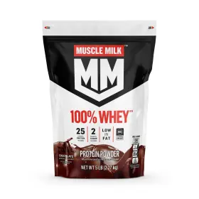 71954 Muscle Milk 100% Whey Protein Powder Chocolate 5 Pound 25g 2g Sugar Servings