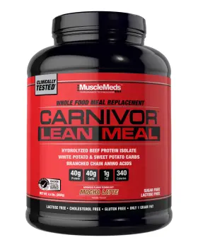 Musclemeds 891597006403 Carnivor Lean 40g Protein Meal Replacement Mocha Latte 20 Servings