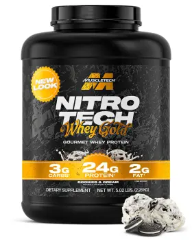Mus2002 Muscletech Mus2002/100/101 Whey Protein Powder 5lb Cookies And Cream Nitro-tech