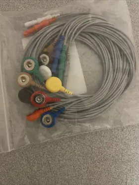 Edr1240-10 Mvap Medical Universal 40 Inch Reusable Button Snap Lead Wires 10 Pack -