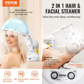 My Store 197988409519 2 In 1 Hair And Facial Steamer Professional With Bonnet Hood