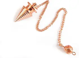 Mhw0244 Myhealingworld Copper Metal Dowsing Pendulum Unique Design Reiki Chakra Cone