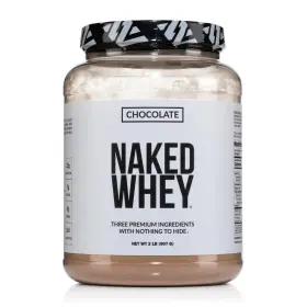 Naked 850042128855 Whey Chocolate Protein Powder - Only 3 Ingredients 2 Pound Pack Of 1