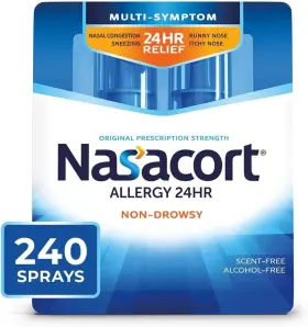 Nasacort 041167580028 24hr Allergy Nasal Spray 240 Sprays Non-drowsy And Alcohol-free