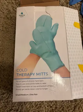 Natracure 810001502027 2 Cold Therapy Mittens Booties 12 Inserts. Sz Small/medium
