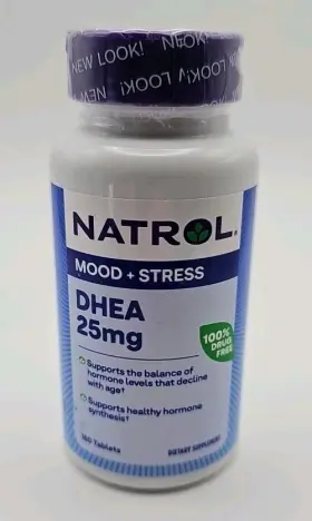 Natrol 047469161156 Mood And Stress 25mg Dhea 180 Tablets Balanced Hormone Levels Sealed New