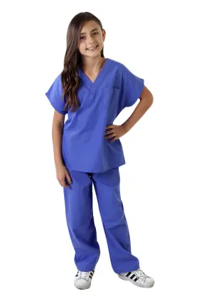 Bf5dd564-31 Natural Uniforms Childrens Scrub Set-soft Touch-role Play Costume Set