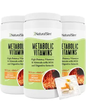 Naturalslim 196852954353 Metabolic Vitamins Multivitamins B Complex Msm Digestive Formula 90 Count Pack