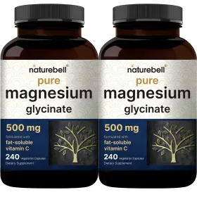 Naturebell 642893353315 Support Better Sleep And Calm - Magnesium Glycinate 500mg 480 Capsules