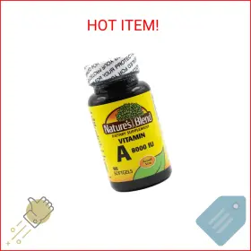 Natures Blend 079854100051 Vitamin A 8000 Iu - 100 Softgels Supports Eye Health Immune Fu