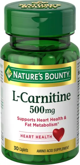 12542725 Natures Bounty L Carnitine 500 Mg 30 Tablets Supports Heart Health