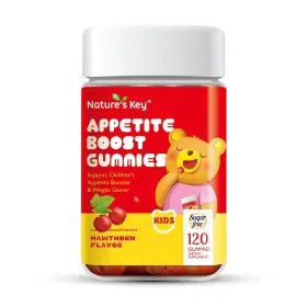 Natures Key 850035294321 Appetite Booster Gummies Kids Hawthorn Flavor Weight Gainer 120 Count