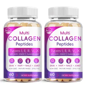 Nlamn00007us Natures Live Mcp 120pcs Multi Collagen Peptides Softgel Type I Ii Iii V X 60 Count 2 Pack Hydrolyzed
