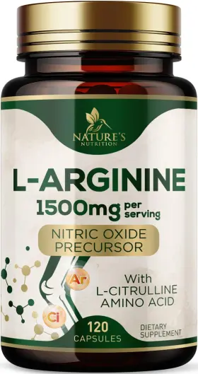 Nnlargininemax120 Natures Nutrition Muscle Supporting Nitric Oxide Supplement 120 Capsules Led L-arginine