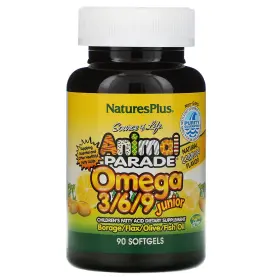 Nap-29994 Natures Plus Source Of Life Animal Parade Omega 3/6/9 Junior Natural Lemon