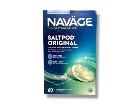 Navage 858492004859 Congestion Relief Saltpod Original Use With Nose Cleaner -60 Count