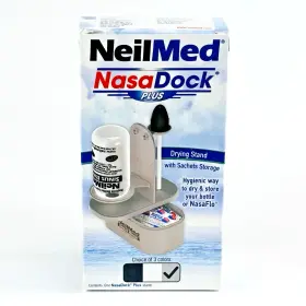 Neilmed 705928919020 Nasadock Plus Hygenic Drying Stand Gray Sinus Rinse And Packets Storage