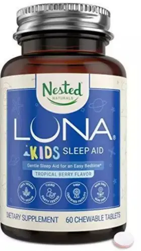 Nested Naturals 784672251242 Luna Kids Sleep Aid For Children And Melatonin Sensitive Adults Naturally. New
