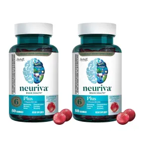 Neuriva 191567934881 Brain Supplement Gummies 50ct Pack Of 2 Memory Focus Plus Decaff Tested