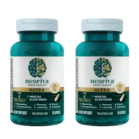19657 Neuriva Brain Supplement Nootropic Mental Focus Memory 60 Count Pack Of 2