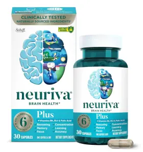 I00111915 Neuriva Brain Supplement Memory Focus Concentration 30 Count Capsules Plus
