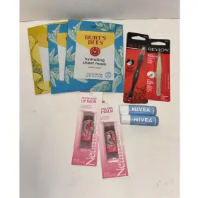 32210 Neutrogena Nivea Burts Bees Revlon Lip Balm Sheet Mask Tweezers Lot New