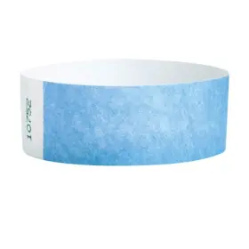 Wb-0003 Nevs Wristband - Tyvek Adult Blank 1 Inch X 10 Blue