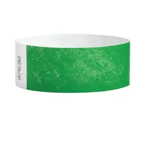 Wb-0004 Nevs Wristband - Tyvek Adult Blank 1 Inch X 10 Green