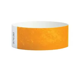 Wb-0005 Nevs Wristband - Tyvek Adult Blank 1 Inch X 10 Orange