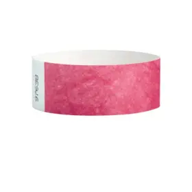 Wb-0006 Nevs Wristband - Tyvek Adult Blank 1 Inch X 10 Pink
