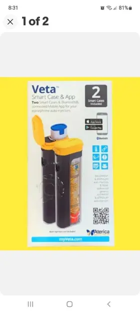 Z1604 New Case Veta Epipen Smart And App Auto Injectors Double Pack With